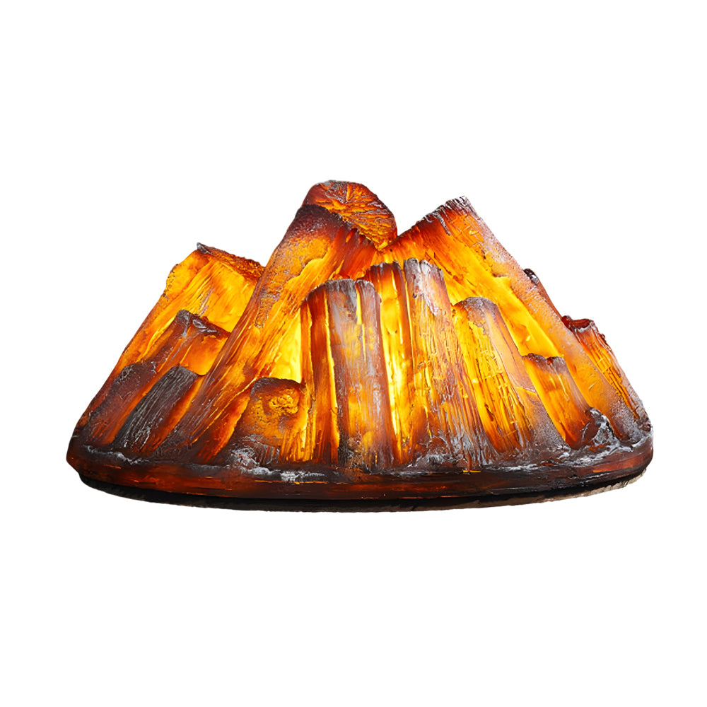 Charcoal burner lighter with a glowing flame design, providing cozy illumination.