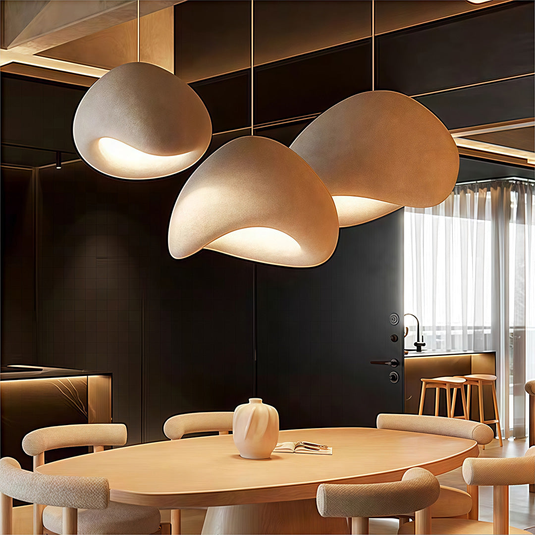 Art deco flush mount ceiling light in a chic dining area, elegant and modern lighting fixture