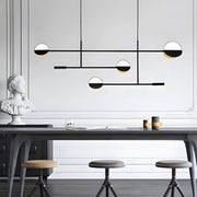 Chic Modern Adjustable Color Temperature LED Iron Linear Pendant Lamp