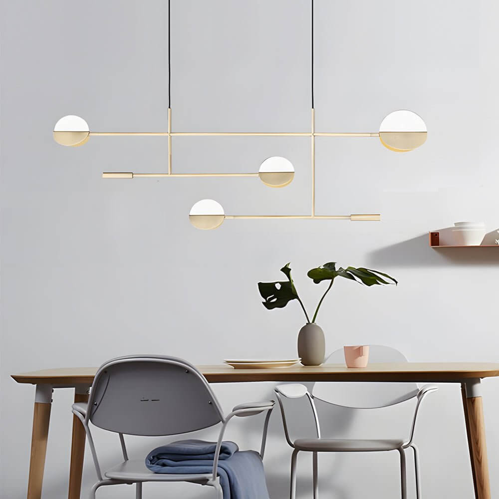 Chic Modern Adjustable Color Temperature LED Iron Linear Pendant Lamp