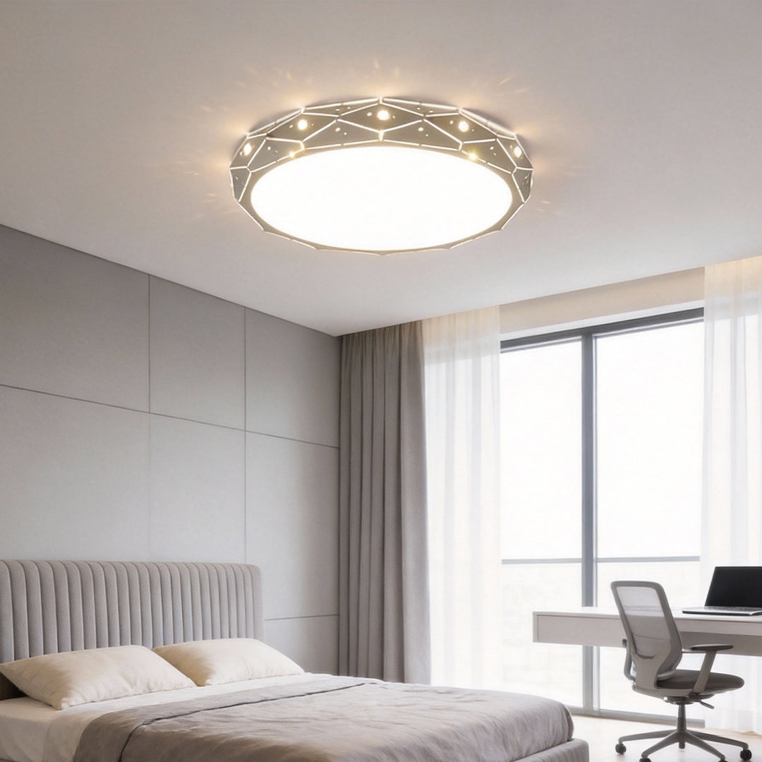 Childs ceiling light used in a minimalist children’s bedroom interior.