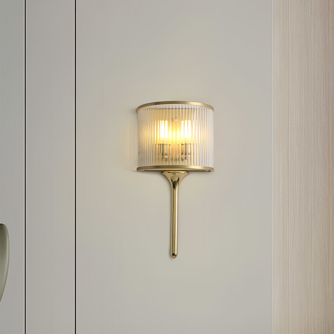 Minimalist crystal light pendants with circular crystal diffuser creating soft ambient lighting in modern interior