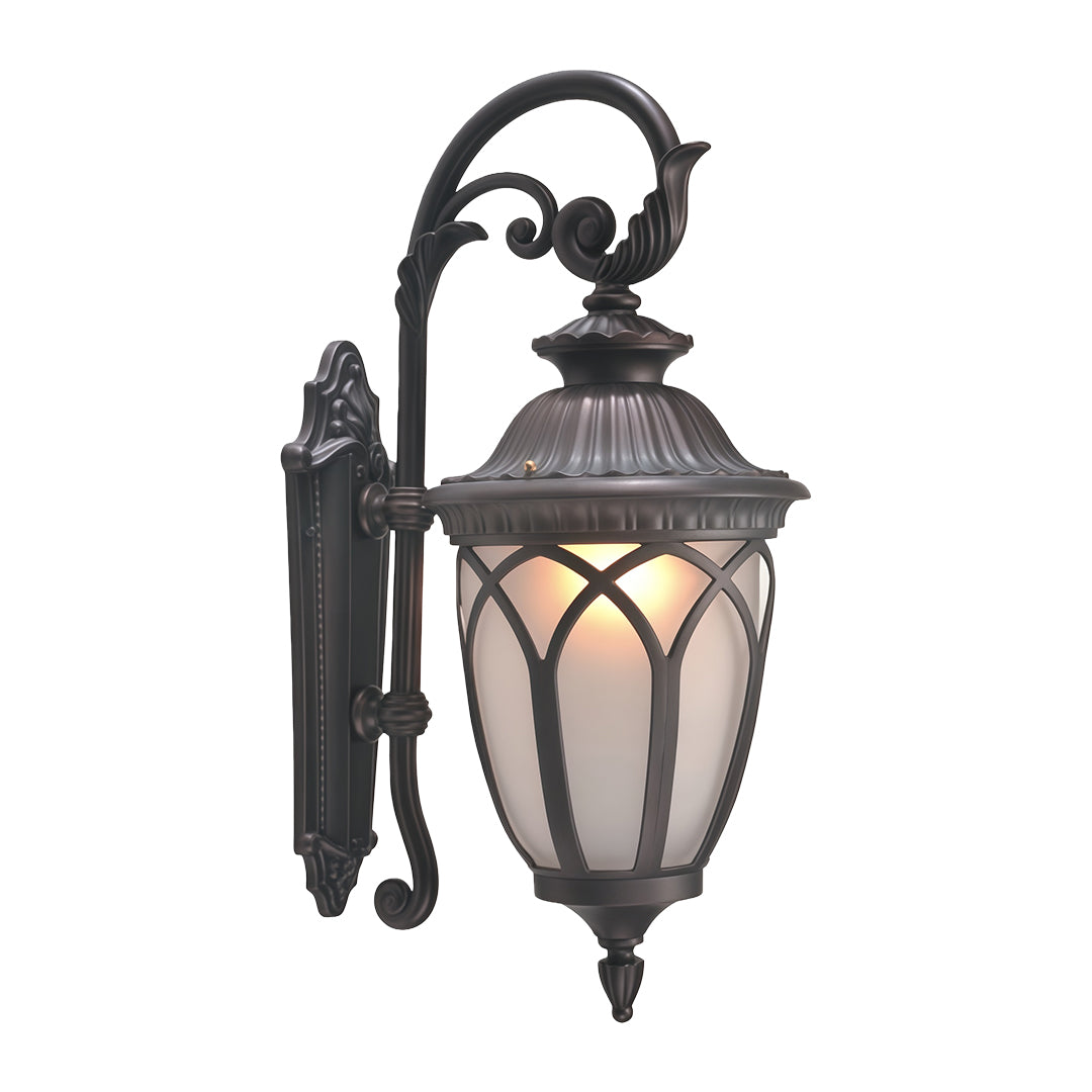 Classic black outdoor wall light, elegant vintage-style exterior lighting fixture