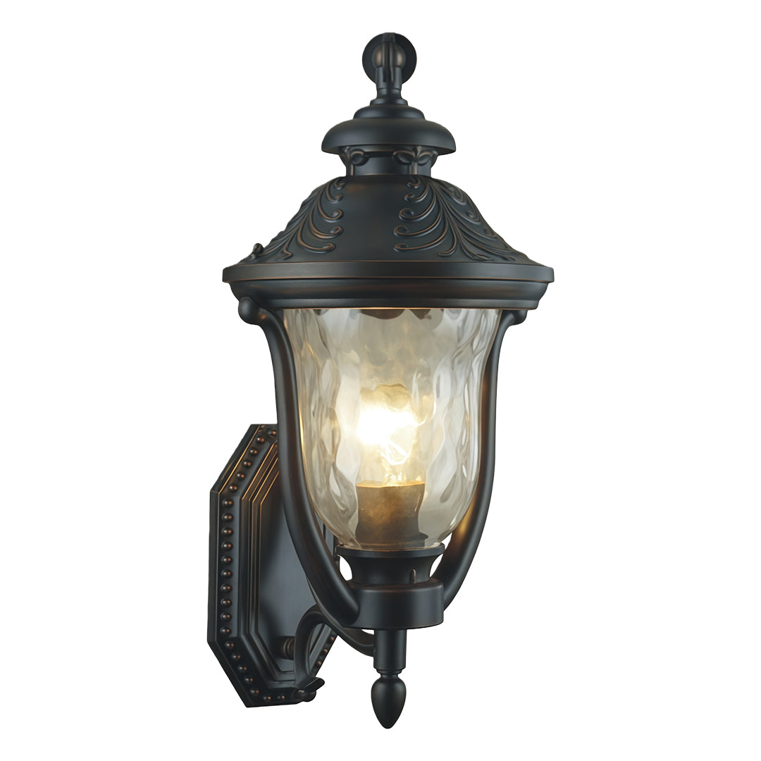 Classic black outdoor wall light, elegant vintage-style exterior lighting fixture