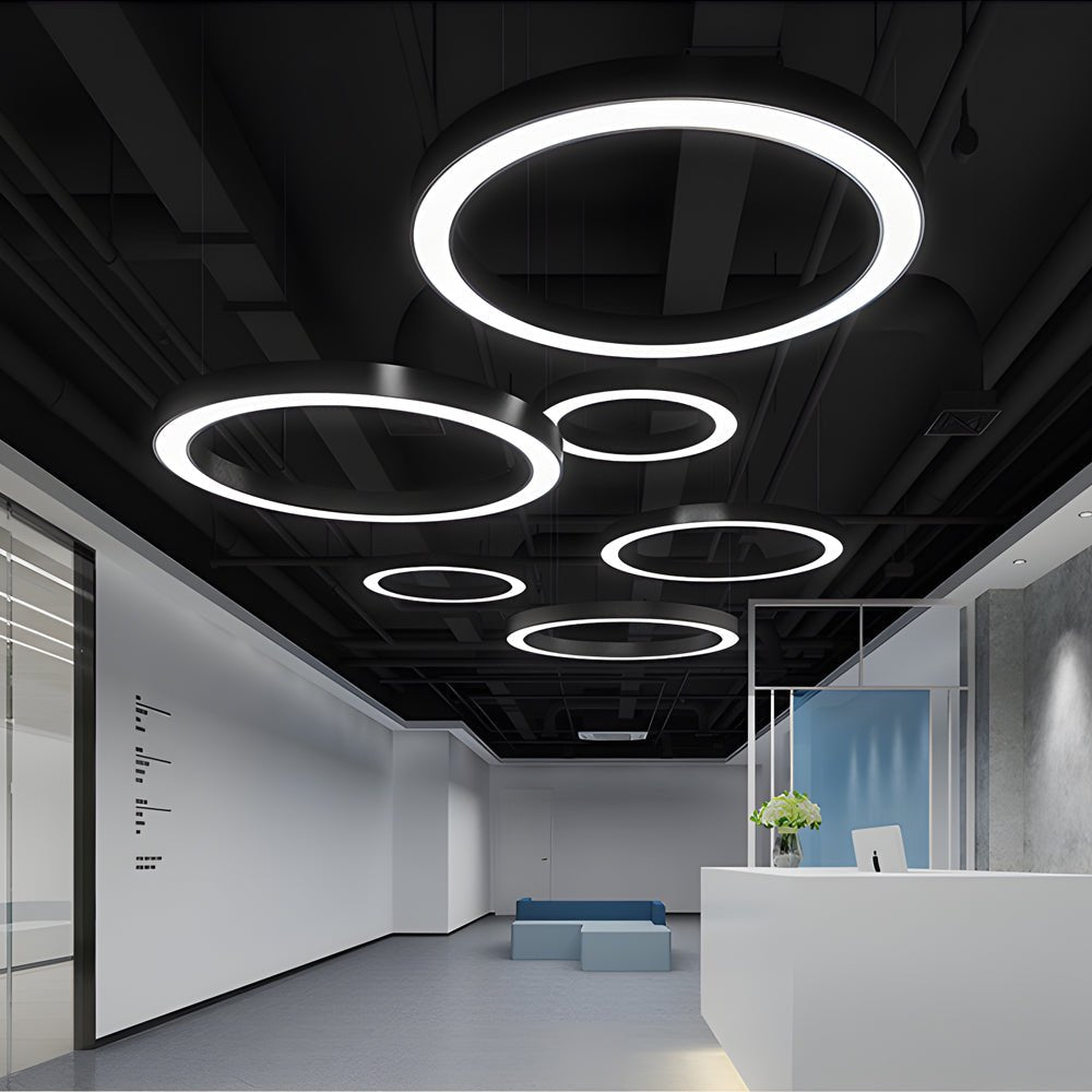 [Clearance Sale]Round Ring Hanging Profile Light Suspended Office LED Pendant Light for Gyms