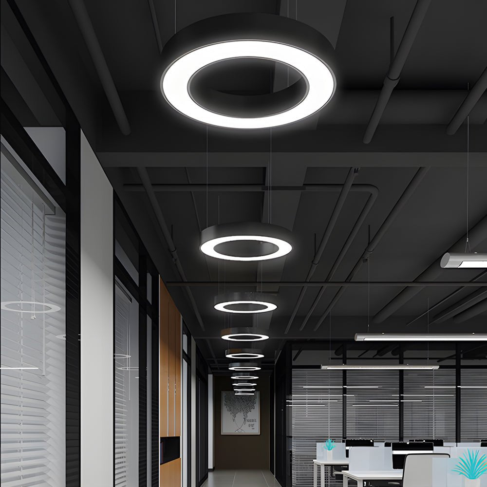 [Clearance Sale]Round Ring Hanging Profile Light Suspended Office LED Pendant Light for Gyms