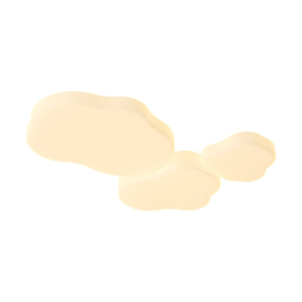 Unique cloud shaped ceiling light fixture, offering cozy and stylish lighting for both modern living and sleeping spaces.