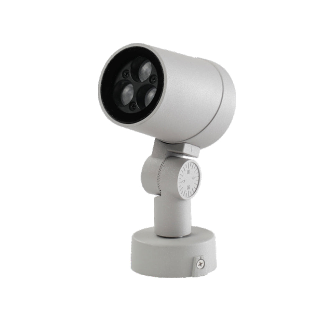 Compact LED spotlights outdoor with aluminum housing and adjustable directional beam control