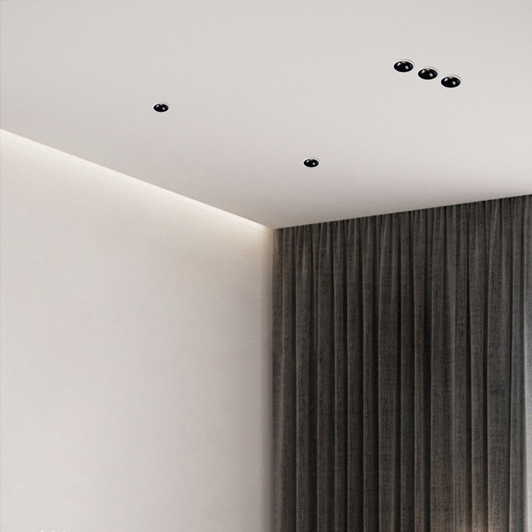 Bright modern space showcasing multiple ceiling round led lights for comprehensive room illumination
