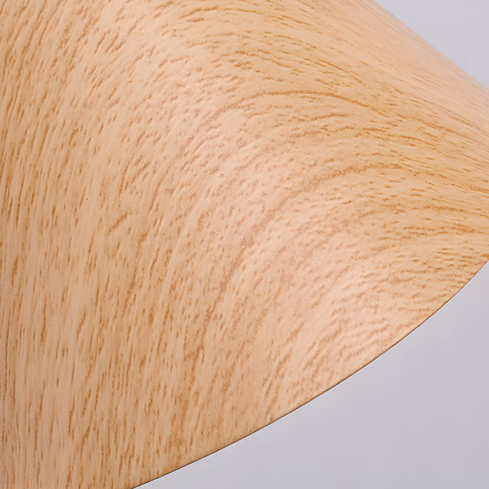 Cone Shaped Swing Arm Wall Sconces - 1 - Light Wood Wall Mount Light