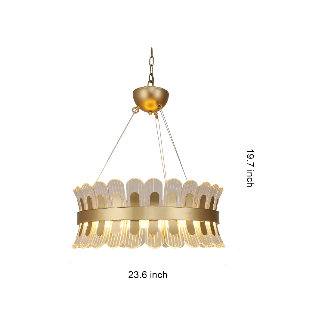 Classic gold candle-style chandelier with intricate metalwork for vintage-inspired interiors