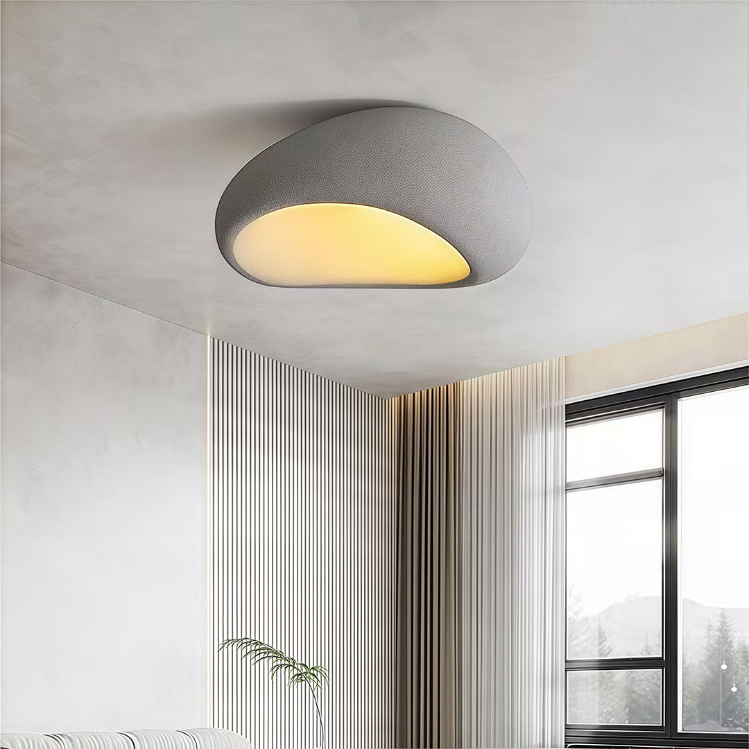 Art deco flush mount ceiling light in a contemporary interior, stylish and functional ceiling lighting