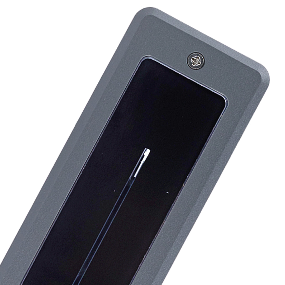 Contemporary interior stairs featuring recessed wall lights providing warm accent lighting