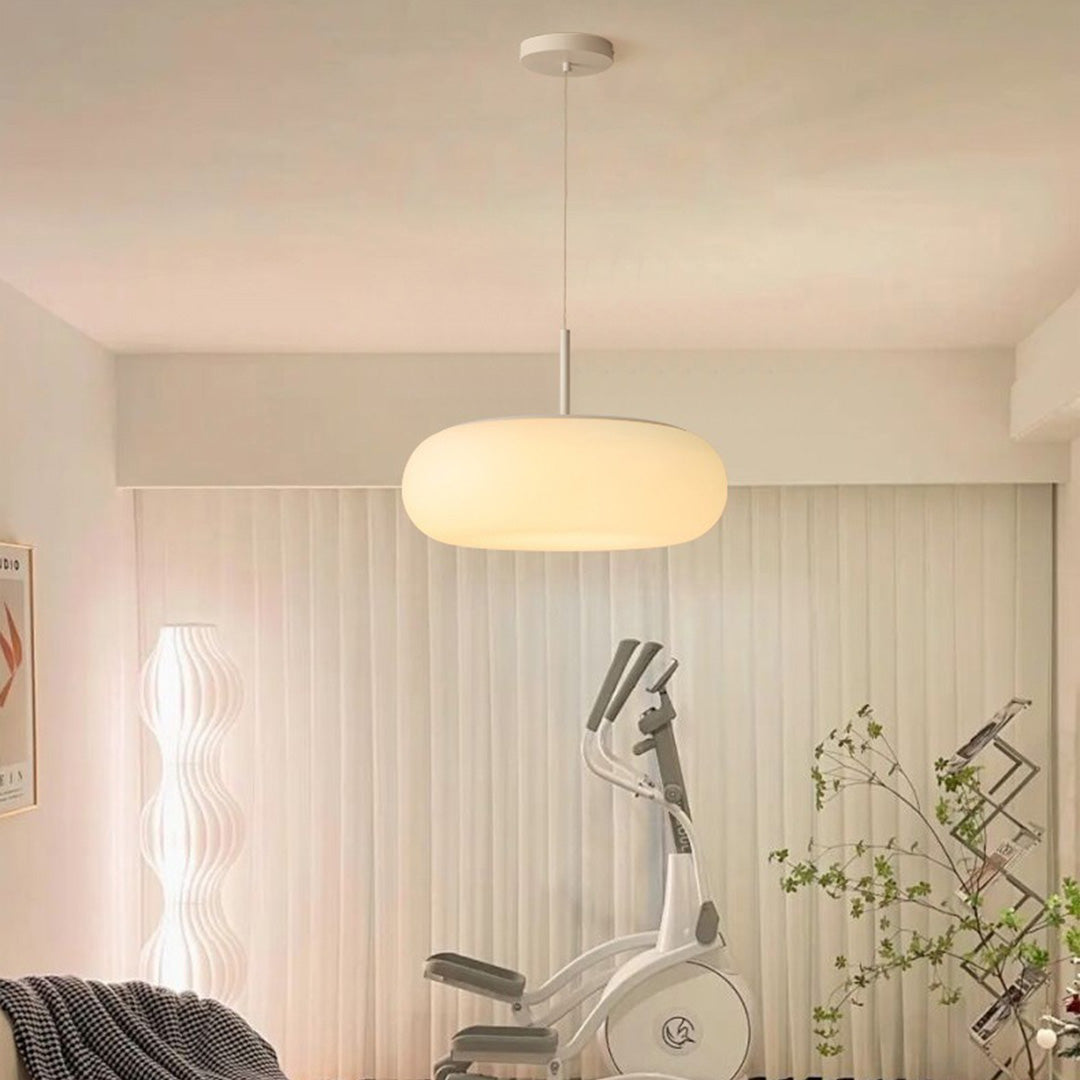 Contemporary led pendant lights creating cozy atmosphere in modern bedroom interior design
