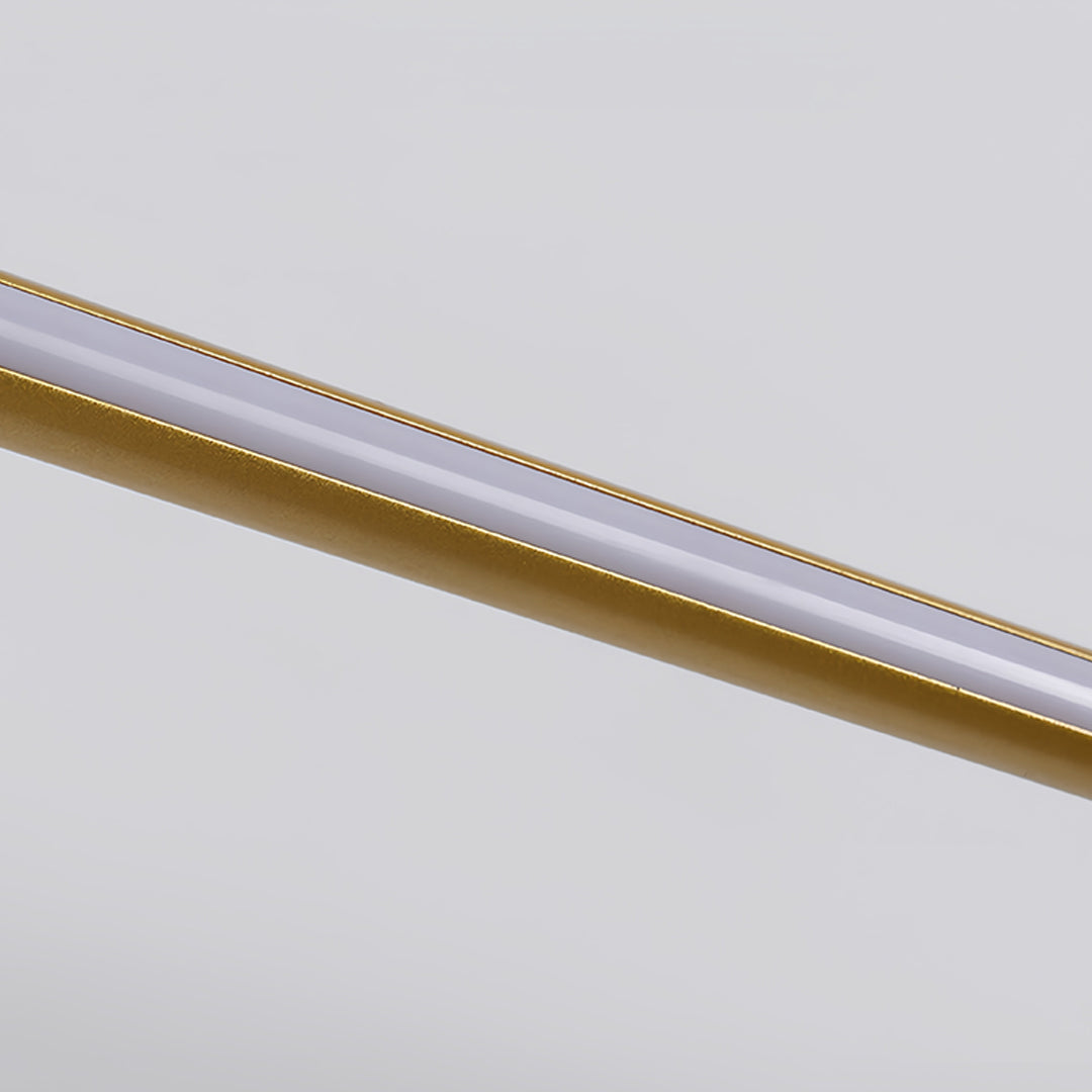 Contemporary linear semi flush mount light featuring integrated LED technology and minimalist profile