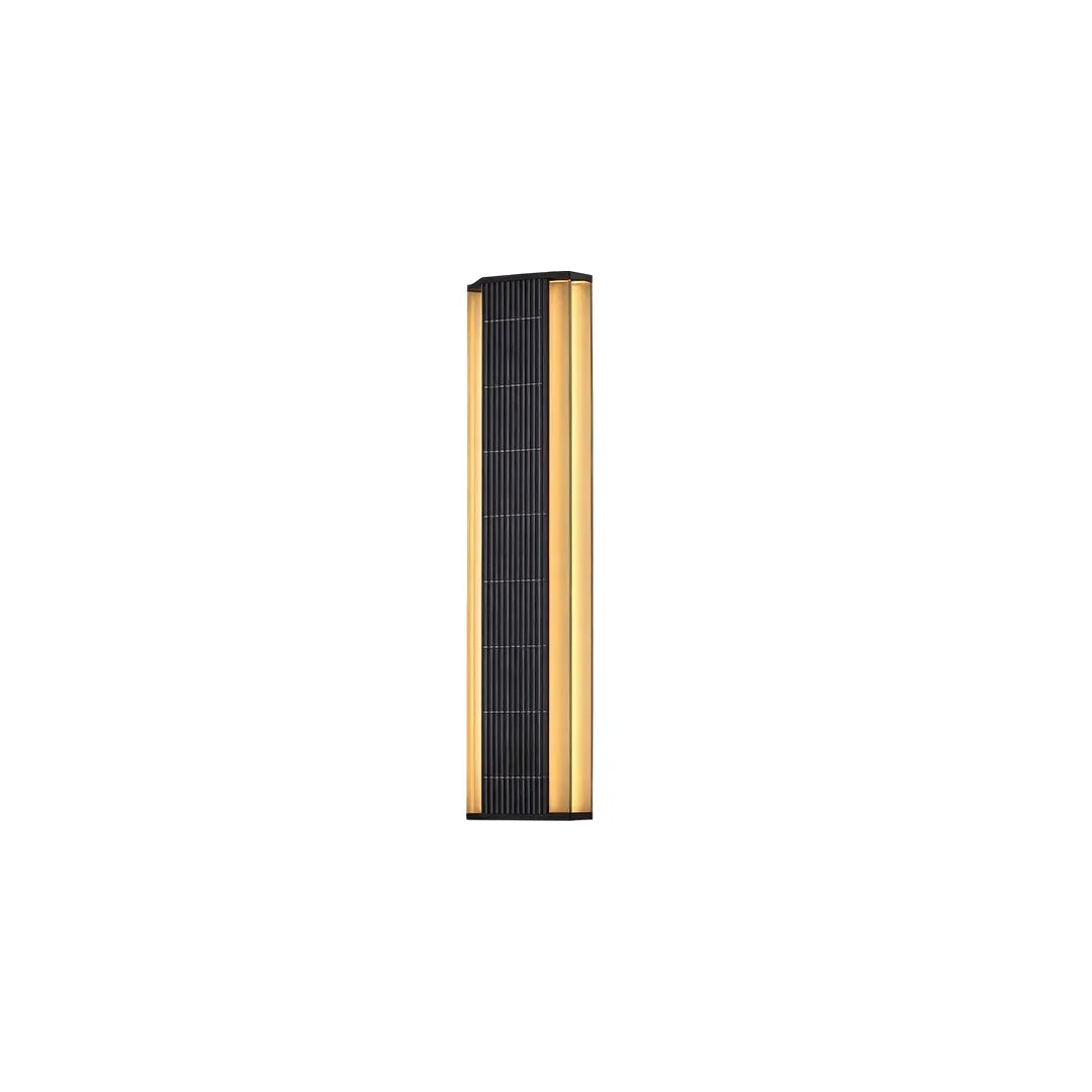 Contemporary LED wall light product image showing a medium-height grille panel fixture with warm integrated lighting.