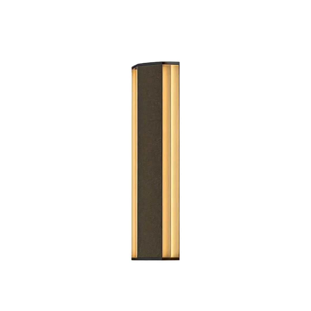 Contemporary LED wall light product image showing a medium-height vertical fixture with warm illuminated edges.