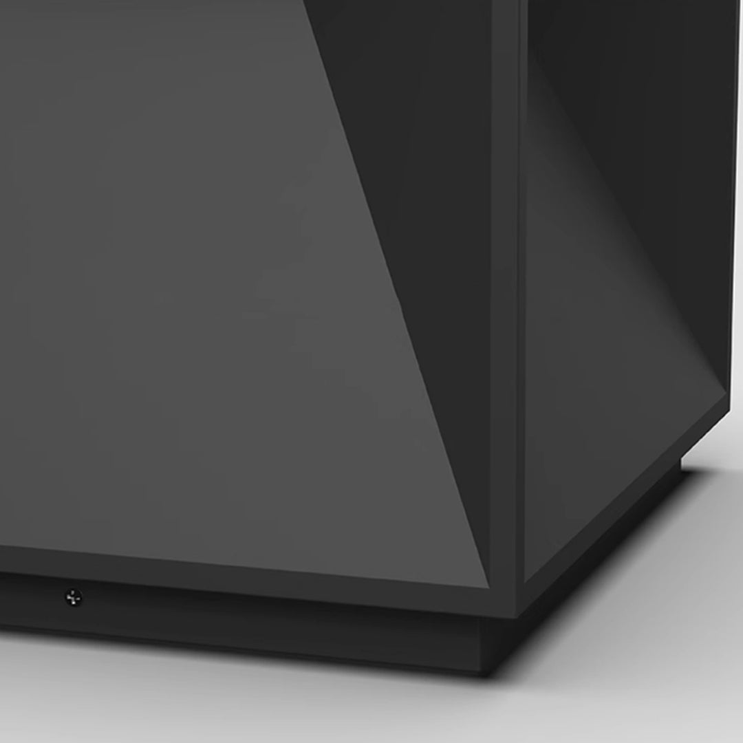 Contemporary outdoor wall lighting garden pillar light in dark gray cube with dual directional warm LED glow