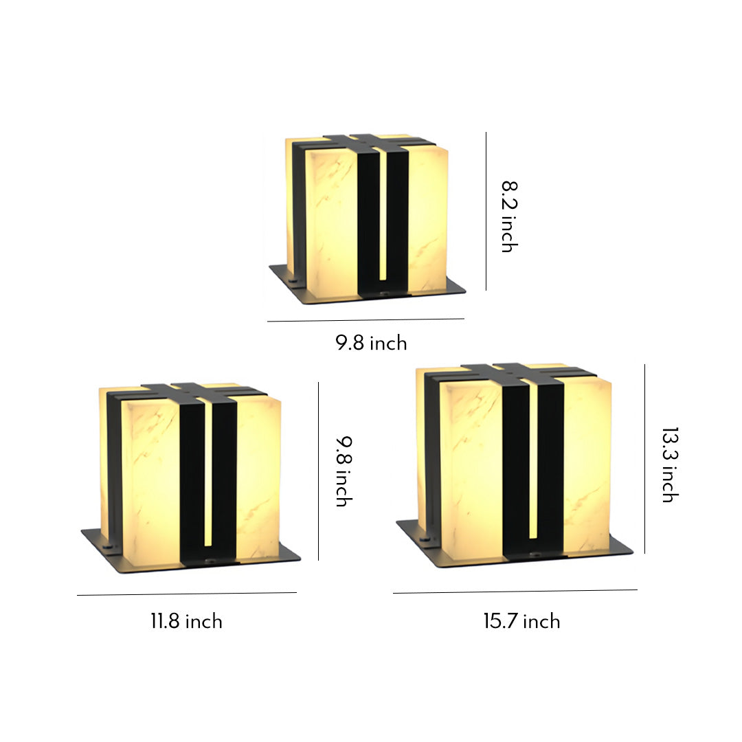 Contemporary outdoor wall lighting pillar LED fixtures showing multiple height options in modern dual-tone design