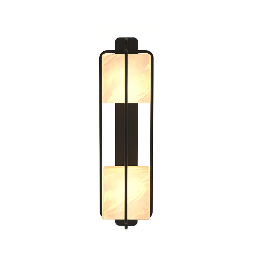 Contemporary outdoor wall lighting featuring sleek black and gold tubular design with modern aesthetic