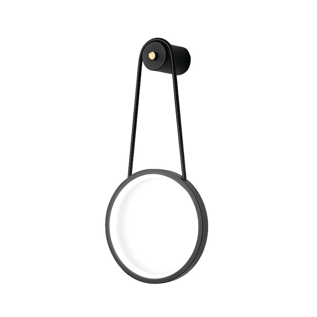 Contemporary LED lights for landscaping featuring sleek black finish and minimalist hanging design