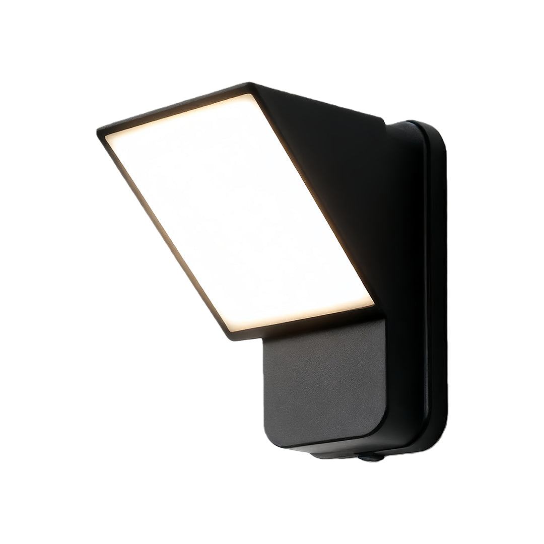 Contemporary wall industrial lights with adjustable black panel design and angular positioning