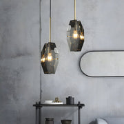 Copper Light Luxury Crystal Smoke Gray Post - Modern Pendant Lights Fixture