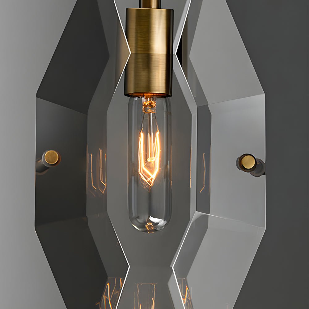Copper Light Luxury Crystal Smoke Gray Post - Modern Pendant Lights Fixture