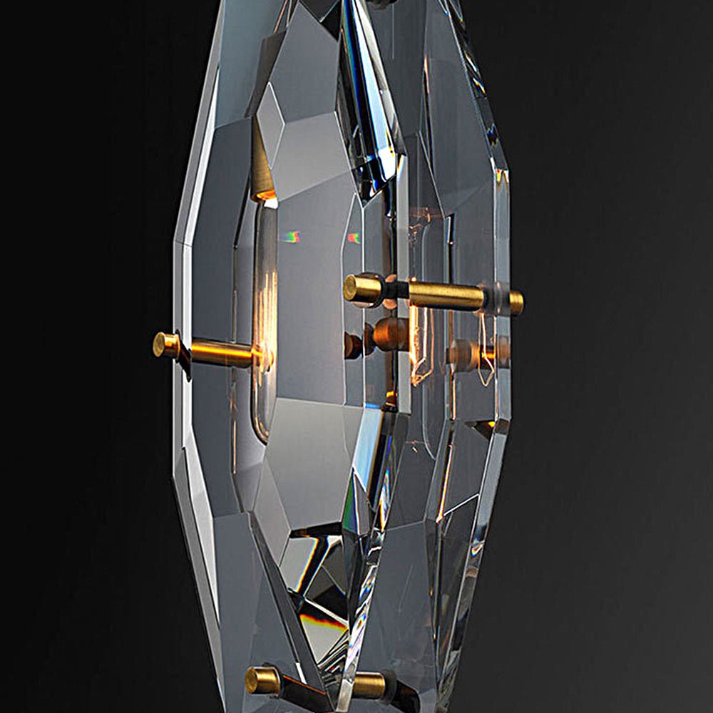 Copper Light Luxury Crystal Smoke Gray Post - Modern Pendant Lights Fixture