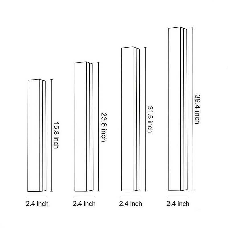 Technical diagram showing dimensions and structure of copper sconce indoor models.