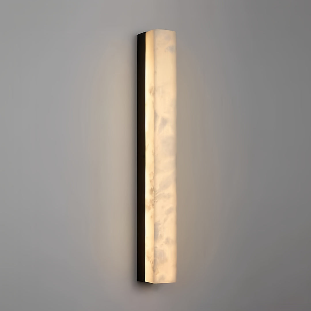Copper sconce indoor light detail showing natural wood texture and architectural integration