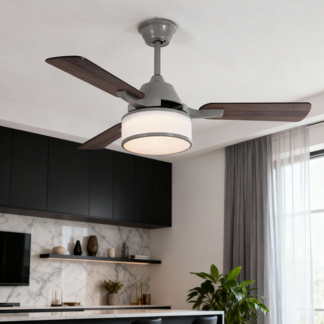 42 to 52 inches ceiling fan with light in a modern living room, elegant and functional indoor fixture