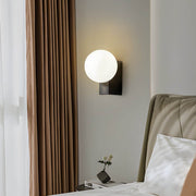 Cream White Glass Ball LED Wall Light with Dimmable Feature