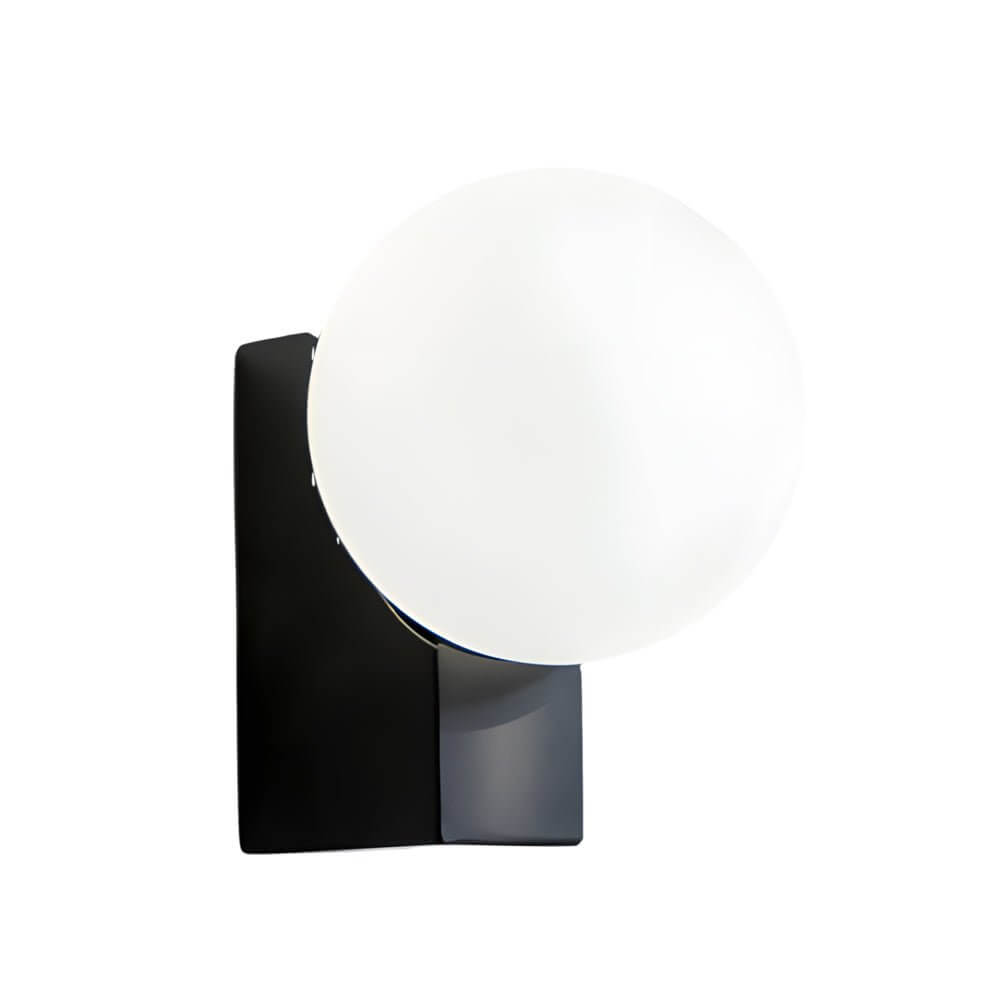 Cream White Glass Ball LED Wall Light with Dimmable Feature