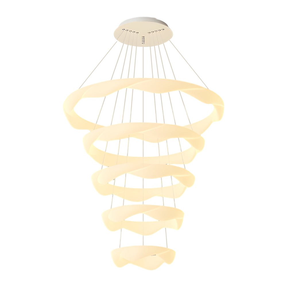 Creative Cream Style Designer Rings 3 Step Dimming Modern Chandelier