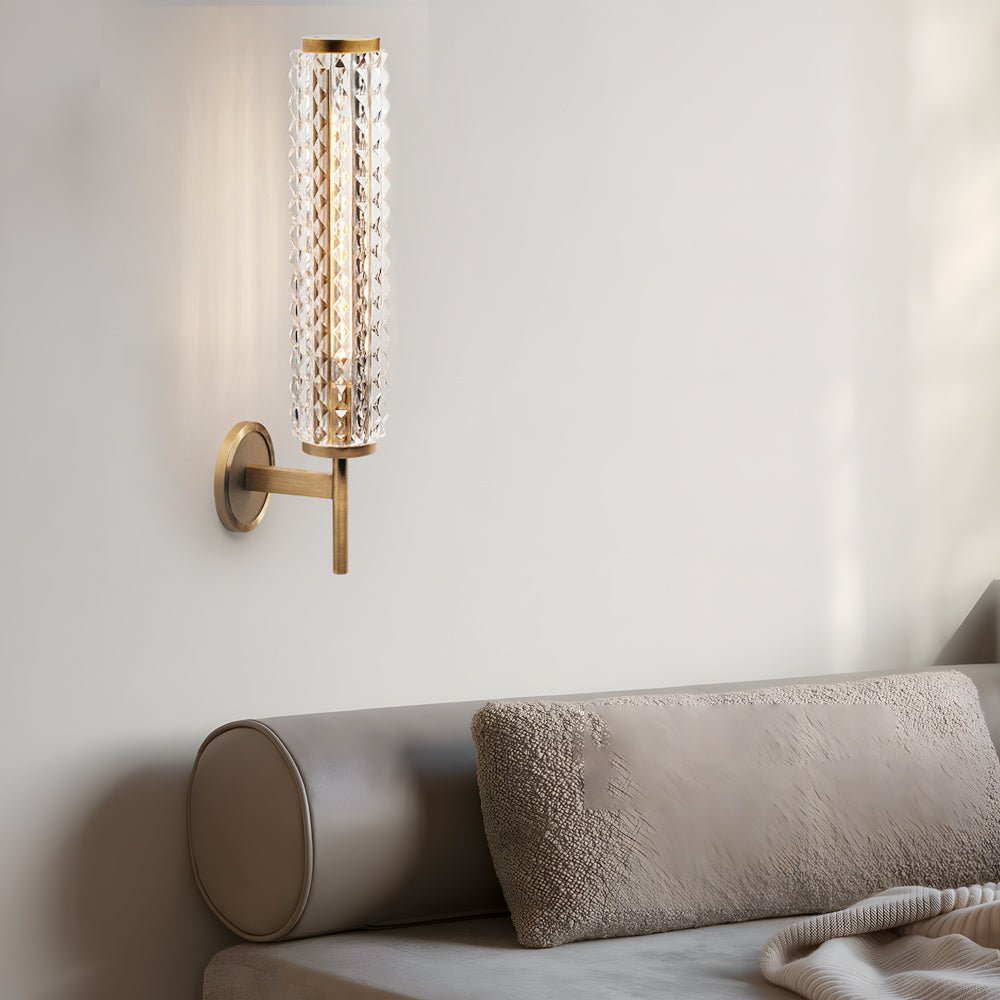 Creative Luxury Glass Copper American - Style Bedroom Wall Lights Indoor