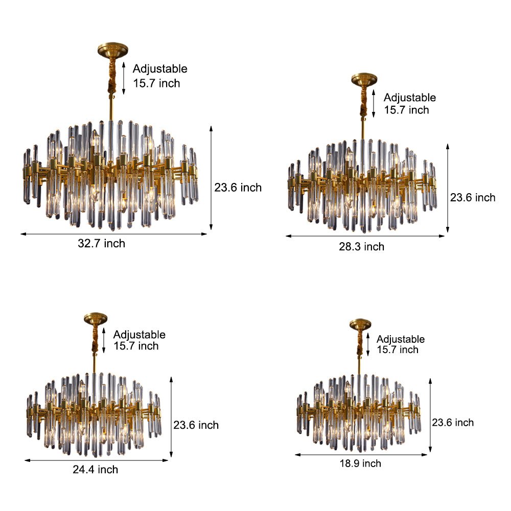 Creative Personalized Glass Tubes Copper Post - Modern Chandelier Light