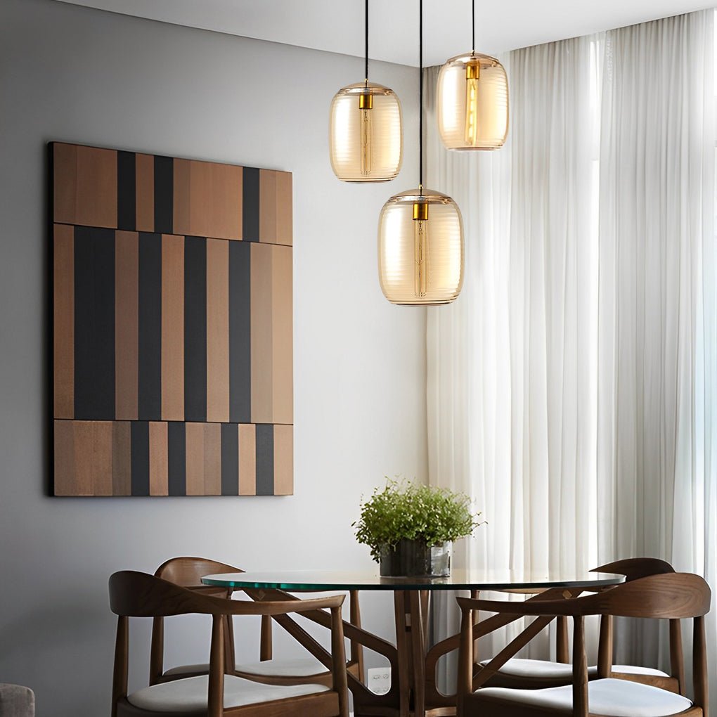 Creative Screw Thread Glass Spiral LED Post - Modern Pendant Lights Chandelier