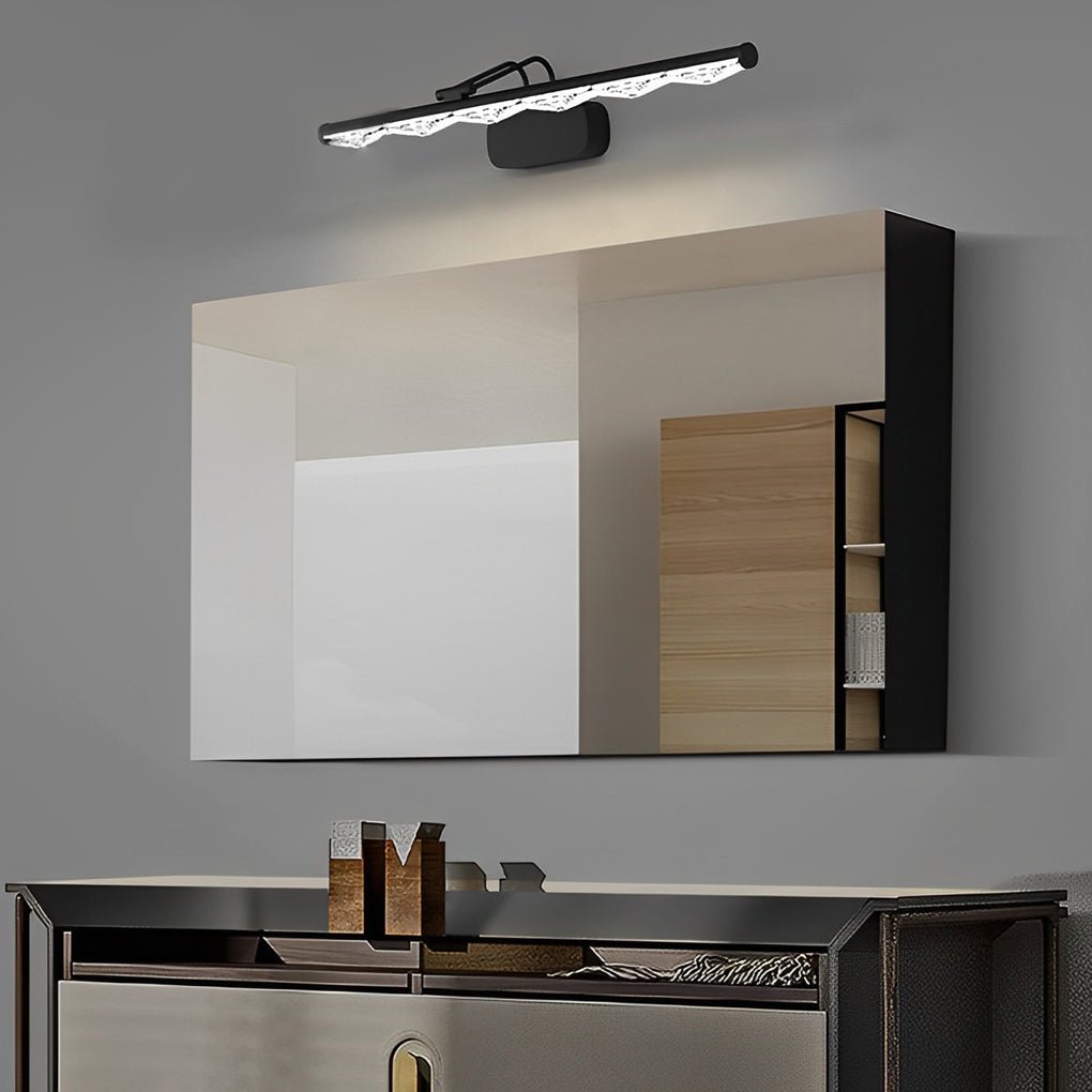 Crystal - Like Bathroom Vanity Light with Multi - Faceted Prismatic Acrylic Shade