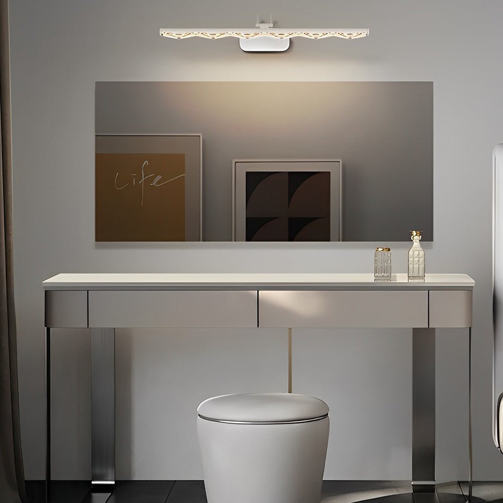 Crystal - Like Bathroom Vanity Light with Multi - Faceted Prismatic Acrylic Shade