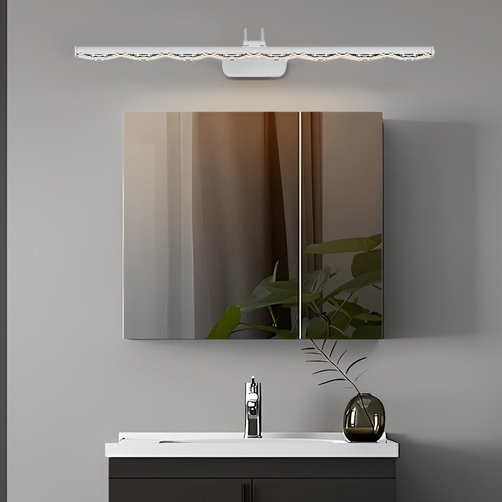 Crystal - Like Bathroom Vanity Light with Multi - Faceted Prismatic Acrylic Shade
