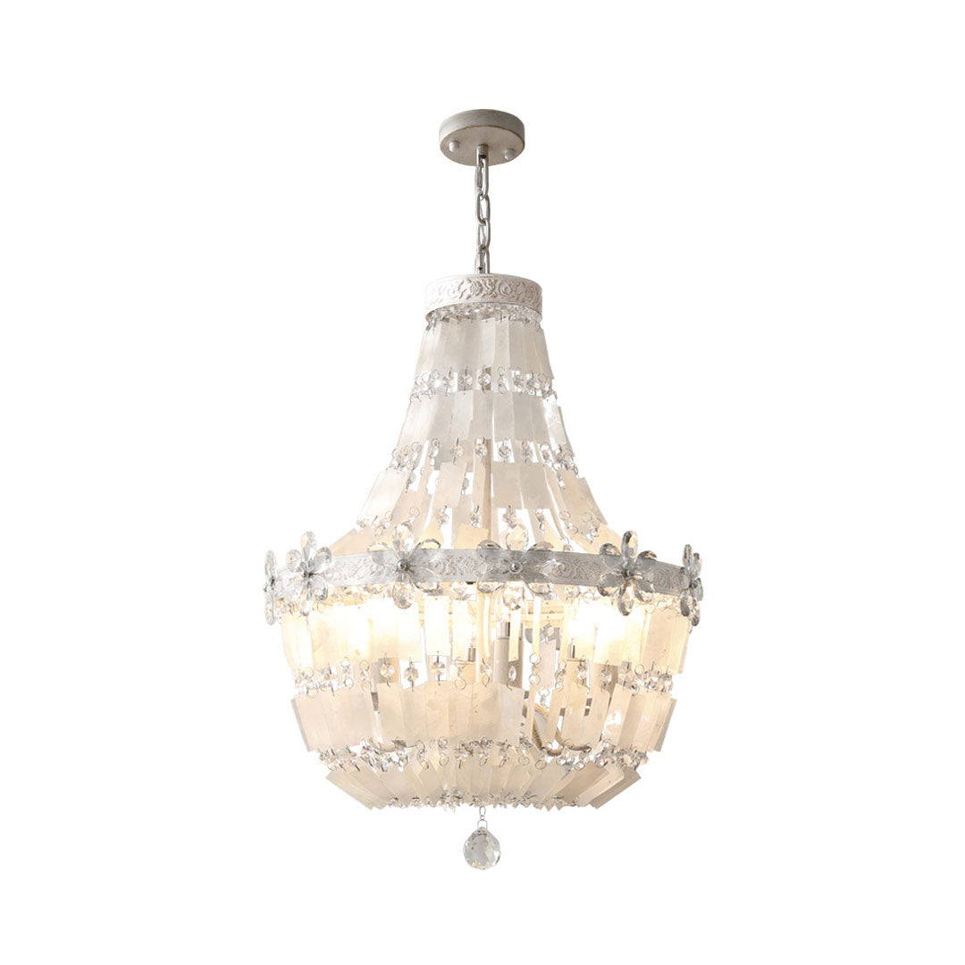 Crystal vintage chandelier featuring cascading crystal tiers and a classic sculpted silhouette.