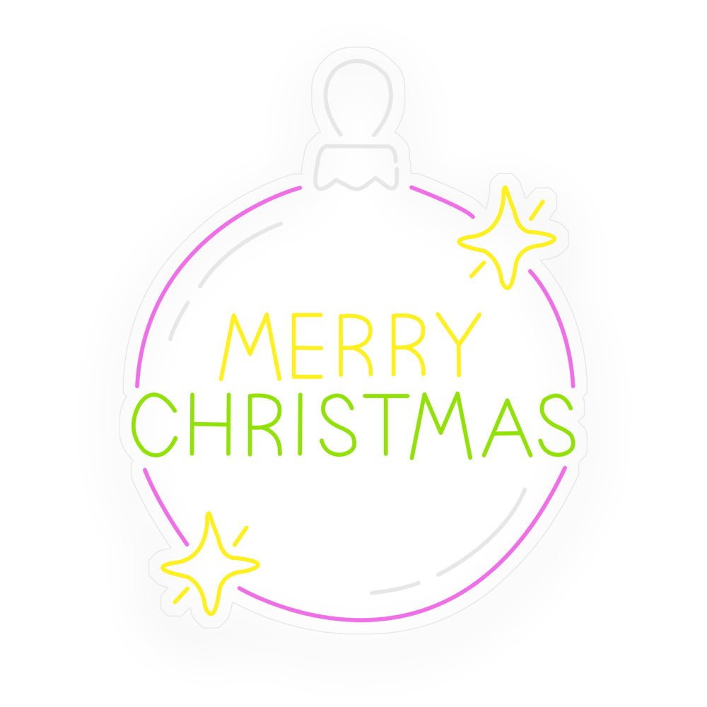 Cute Neon Balloon Luminous Merry Christmas Letter LED Neon Signs Lights