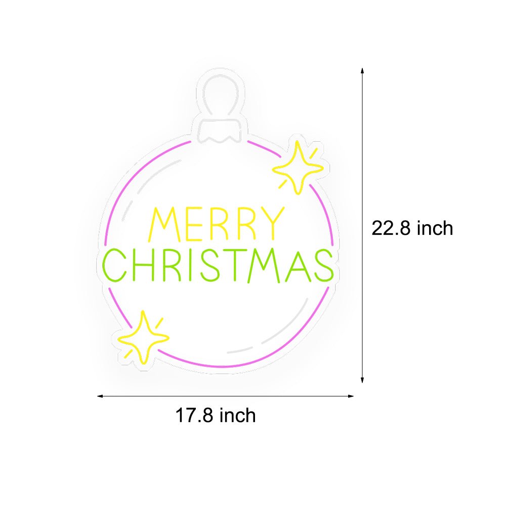 Cute Neon Balloon Luminous Merry Christmas Letter LED Neon Signs Lights