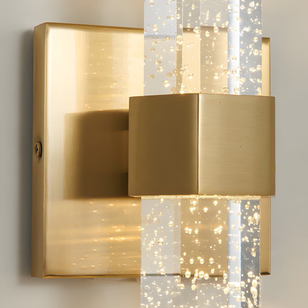 Cylinder Bubbles Crystal Shade LED up down Lighting Modern Wall Lamp
