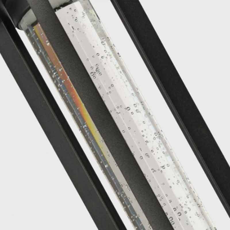 Black cylinder outdoor wall light