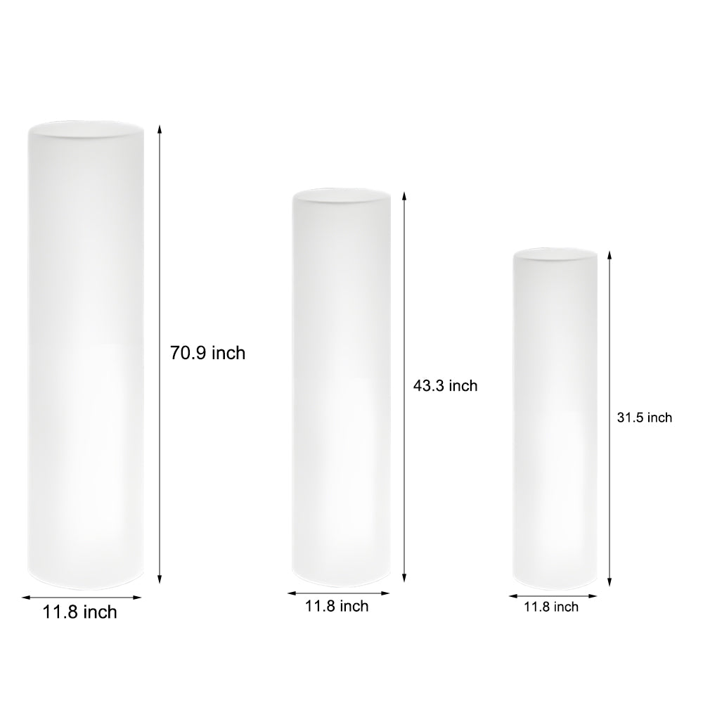 Cylinder PE LED Outdoor Floor Lamp with Remote, Color Changing RGB