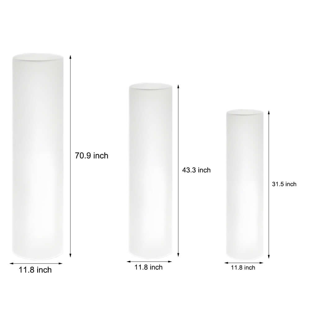 Cylinder PE LED Outdoor Floor Lamp with Remote, Color Changing RGB