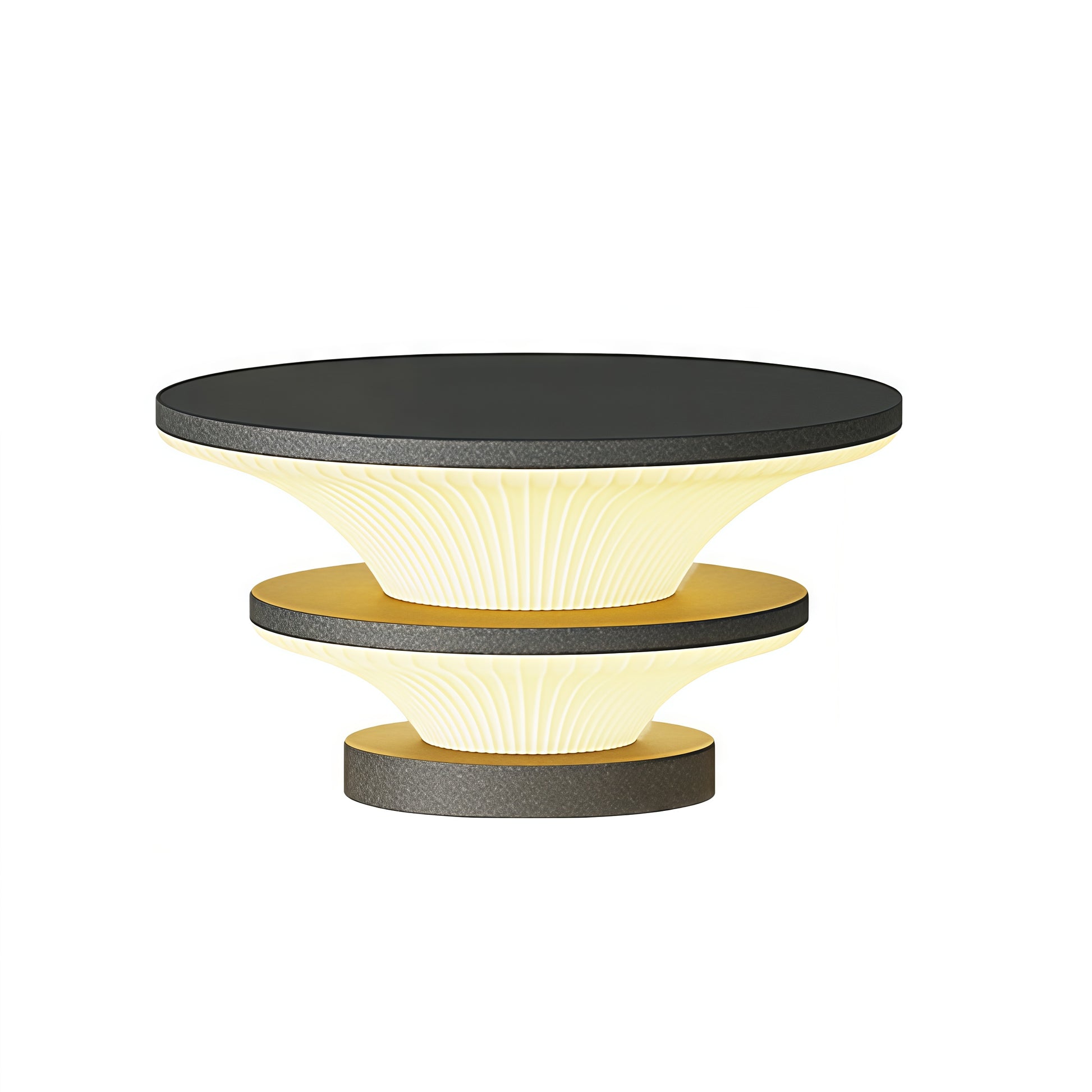 Cylindrical patio pillar USB rechargeable table lamp with clean lines and modern outdoor functionality