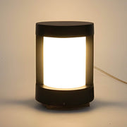 Cylindrical Waterproof LED Harwired 15W Black Modern Outdoor Pathway Lights